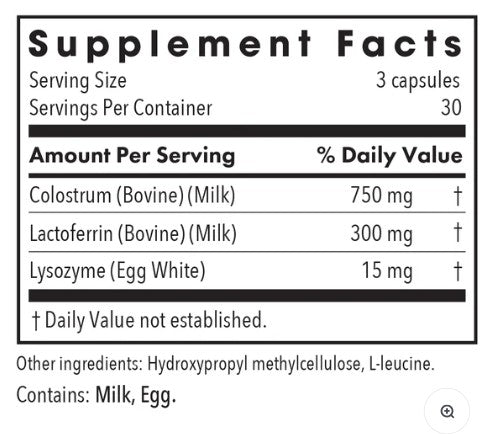 ARG Laktoferrin With Colostrum x 90 Capsules