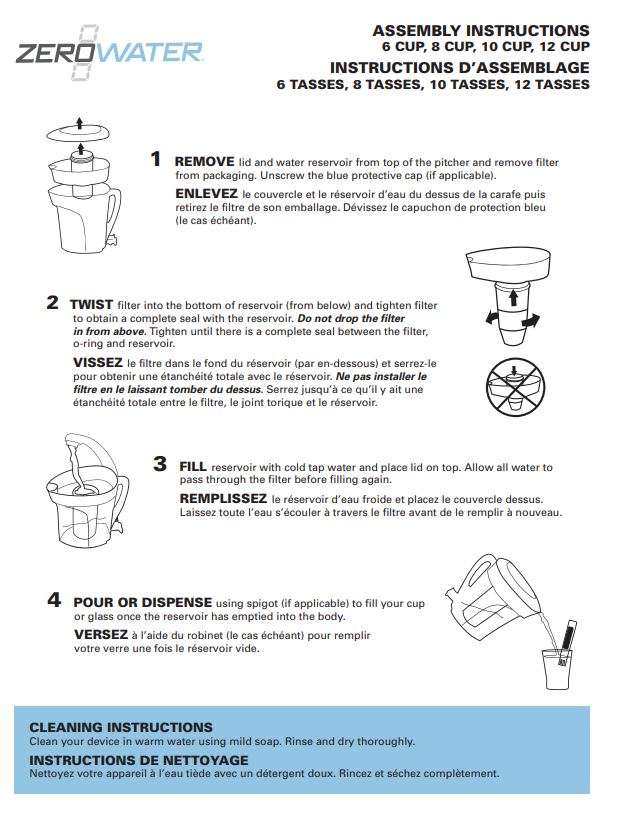 Culligan ZeroWater 10-Cup/2.3 Lt Jug + Filter and TDS Meter - Health Emporium