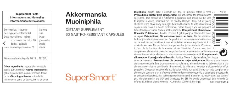 Akkermansia Muciniphila 60 Caps