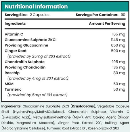 Vitabright Glucosamine Chondroitin MSM Complex