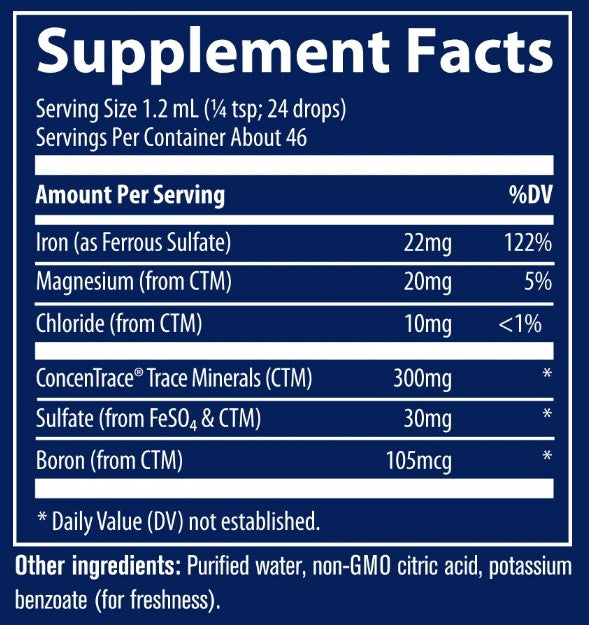 Trace Minerals Ionic Iron