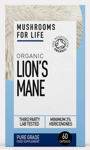 ORGANIC LION’S MANE MUSHROOM – 60 CAPSULES