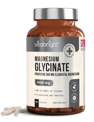 Vitabright Magnesium Glycinate Tablets in Vegan Capsules