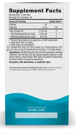 Nordic Naturals, Ultimate Omega 2X, 2150mg, Lemon Flavour, 60 Softgels