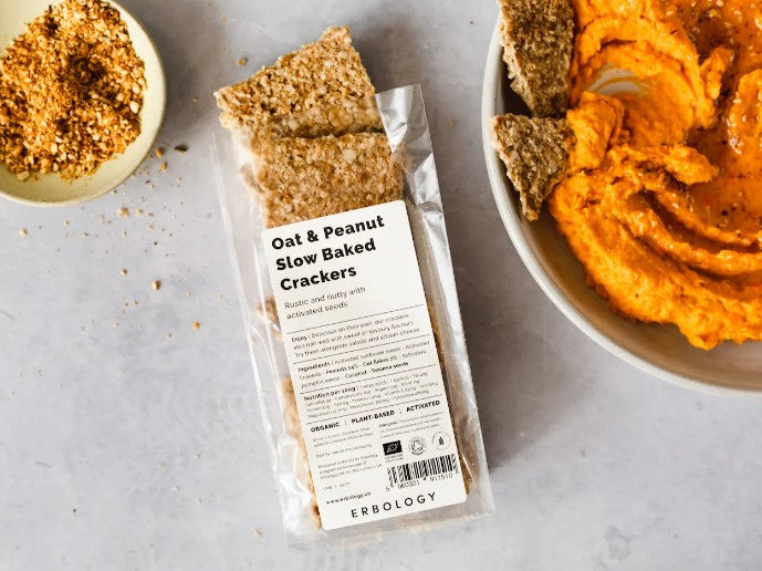Oat and Peanut Slow Baked Crackers