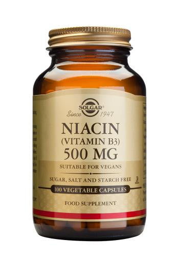 Niacin 500 mg (Vitamin B3) 100 Vegetable Capsules - Health Emporium