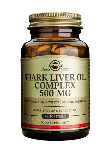 Shark Liver Oil Complex 500 mg Softgels - Health Emporium