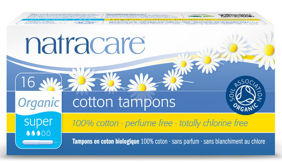 Natracare Organic Cotton Tampons with Applicator - Super - 16 - Health Emporium