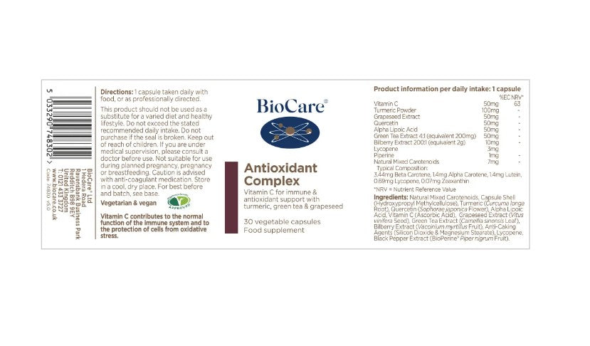 Antioxidant Complex  30 Capsules - Health Emporium