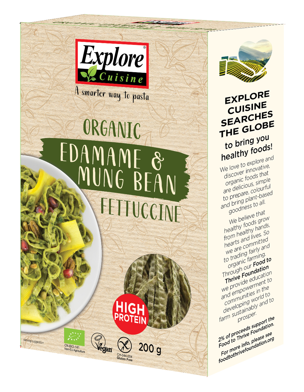 Explore Cuisine Organic Edamame and Mung Bean Fettuccine 200g