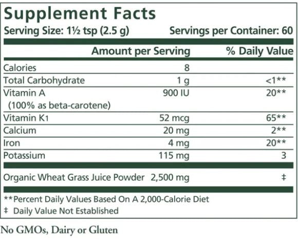 Synergy Company Wheat Grass 150g Powder