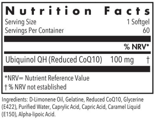 CoQH-CF X 60 Capsules Ubiquinol CoQ10 100mg Supplement