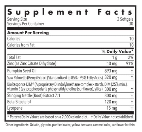 DIM Palmetto Formula X 60 Soft Gels