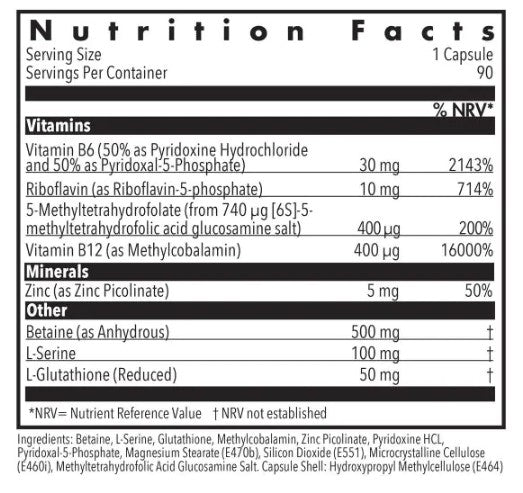 Homocysteine Plus X (Previously Metabolite Formula ) - Health Emporium