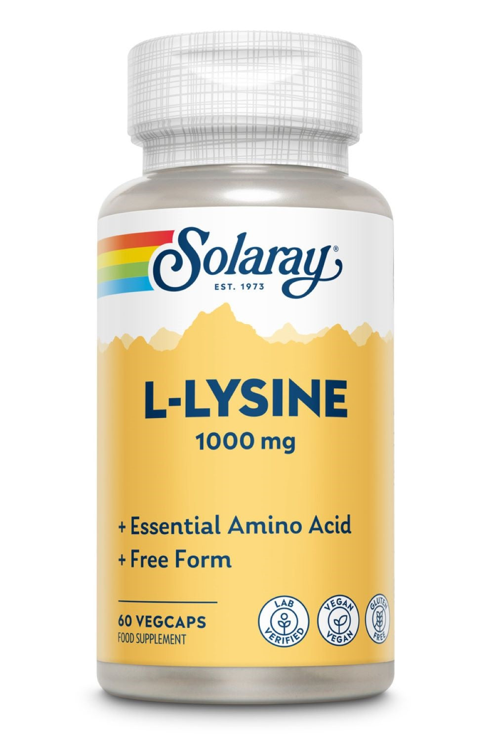 Solaray l-lysine 1000 mg, 60 капсули