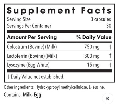 ARG Laktoferrin With Colostrum x 90 Capsules