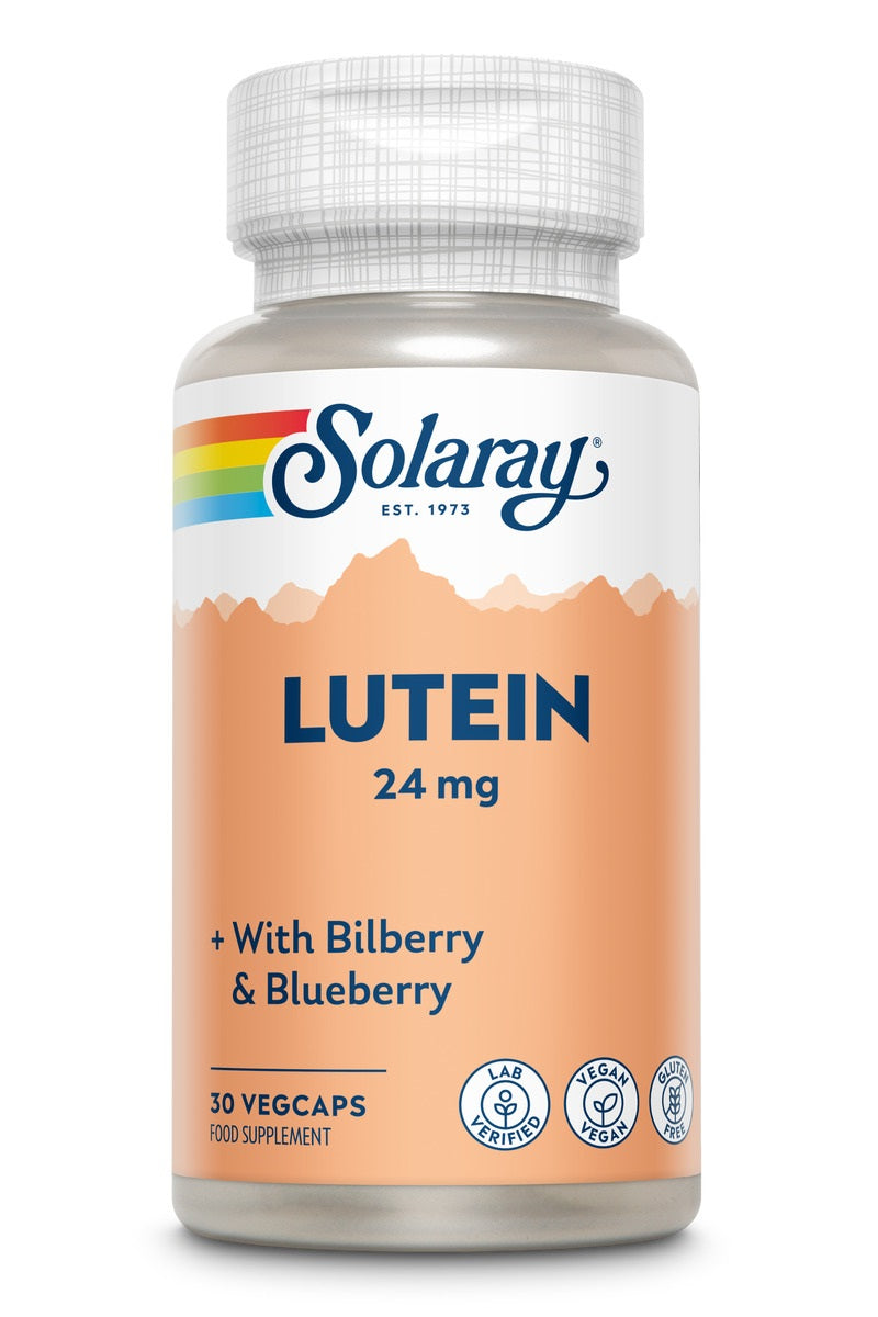 Solaray Lutein 24mg Bilberry 60mg, 30 Capsules