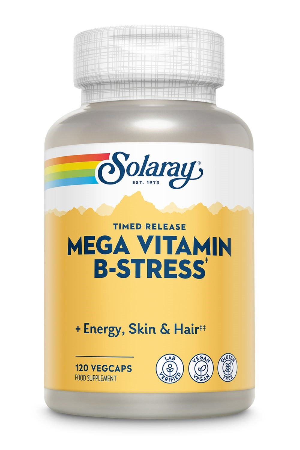 Solaray mega vitamin b-stress, 120 κάψουλες