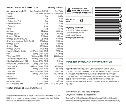Phytoplankton Super Greens 180g Powder / Granules