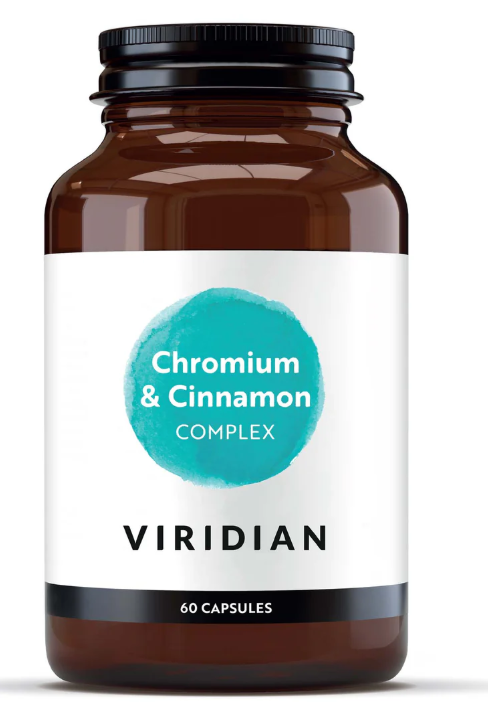 Viridian Chromium &amp; Cinnamon Complex 60 Veg Caps - Health Emporium