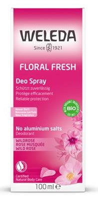Weleda Floral Fresh Deo Spray Deodorant Wild Rose 100ml - Health Emporium