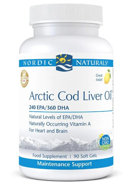 Aceite de hígado de bacalao ártico - limón x 90 cápsulas blandas