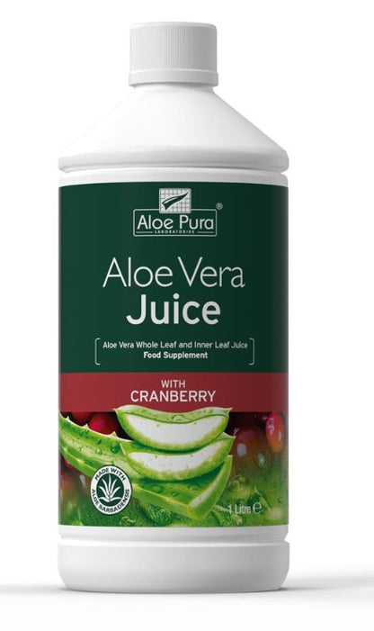 Aloe Pura Aloe Vera Juice Cranberry