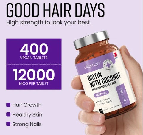 Vitabright Biotin Tablets with Coconut