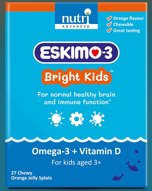 Eskimo -3 simboli di gelatina di olio di pesce per bambini brillanti