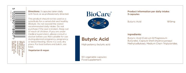 Butyric Acid Complex 90 Capsules - Health Emporium