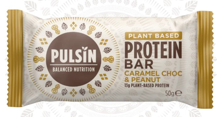Pulsin Caramel Choc &amp; Peanut Protein Bar (50g) x18 - Health Emporium