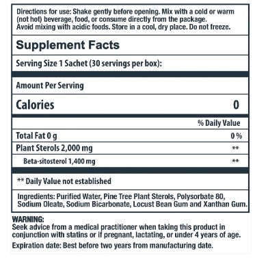 Cardiosmile 2000 mg flüssige Pflanzensterine, cholesterinsenkendes Nahrungsergänzungsmittel