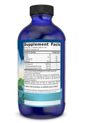 Nordic Naturals Olio di fegato di merluzzo artico 1060mg 8oz (limone)