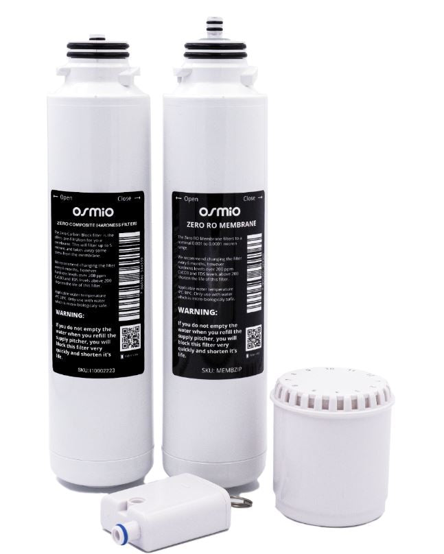 Pacote de filtros de substituição de osmose reversa portátil Osmio zero ip-ii
