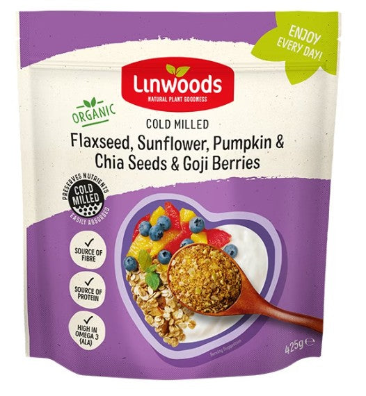 Milled Flaxseed Sunflower Pumpkin &amp; Sesame Seeds &amp; Goji Berries (425g)