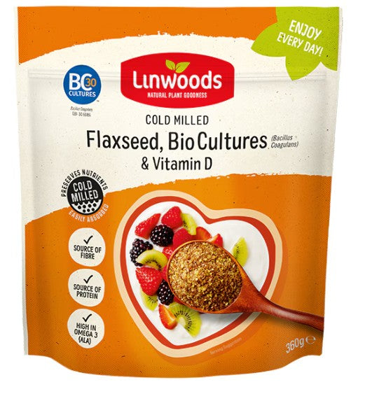 Milled Flaxseed with Bio Cultures &amp; Vitamin D (360g)