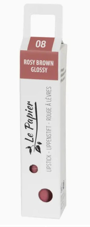 Beauty Made Easy: Le Papier Paper Tube Lipstick - Rosy Brown 08 Glossy