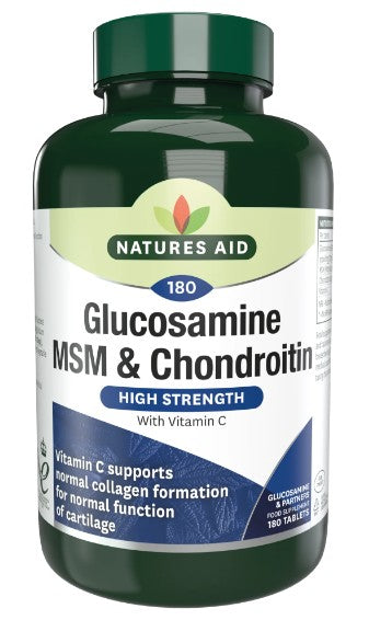 Natures Aid Glucosamine MSM &amp; Chondroitin 180&