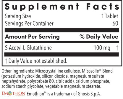 Acetyl-Glutathione x 60 Tablets - Health Emporium