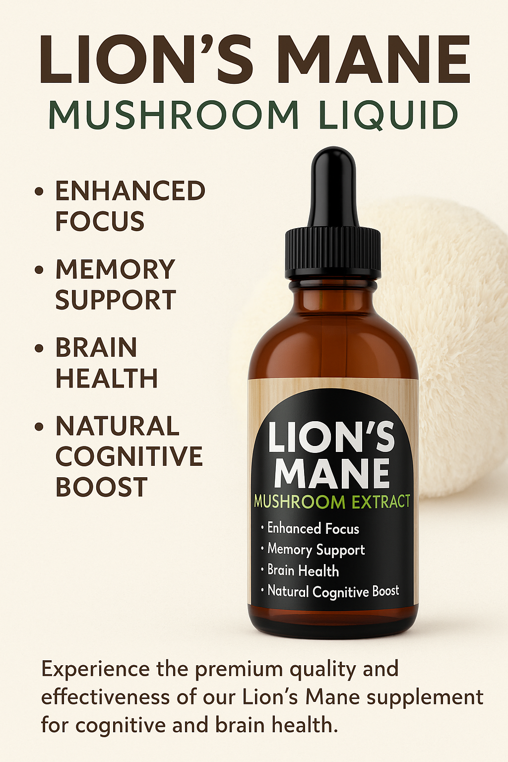 Lions Mane Promotional Banner