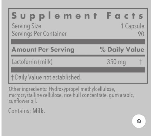 Laktoferrin 350mg 120 Caps - Health Emporium