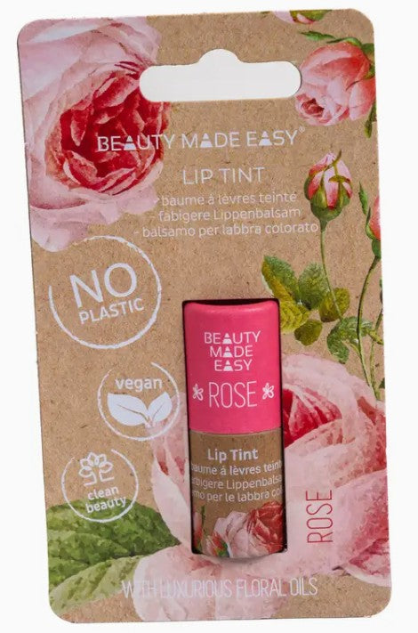 Beauty Made Easy Vegan Tinted Lip Balm - Rose