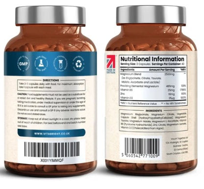Vitabright Magnesium Complex 6-in-1 Supplement with Zinc