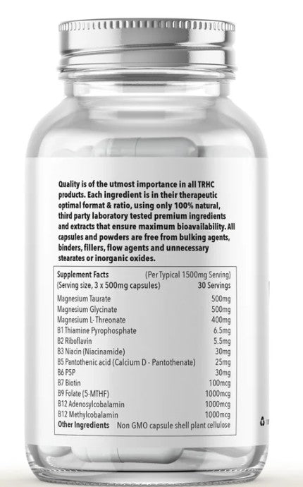Magnesium &amp; Methylated B Vitamin Complex Formula (90 Caps)