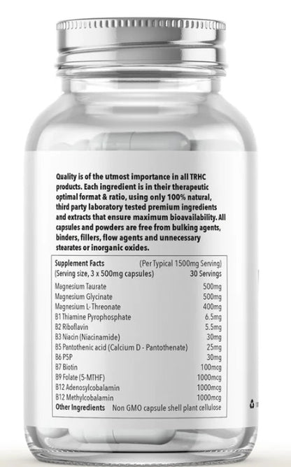 Magnesium &amp; Methylated B Vitamin Complex Formula (90 Caps)