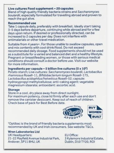 OptiBac Probiotics Travel Abroad - Health Emporium
