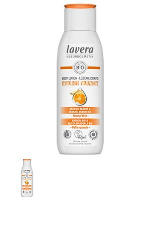 Lavera orange merasakan body lotion yang merevitalisasi
