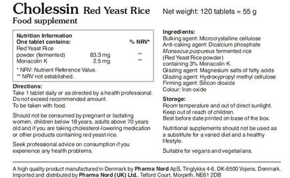Pharma Nord Cholessin - Red Yeast Rice 120 Tablets