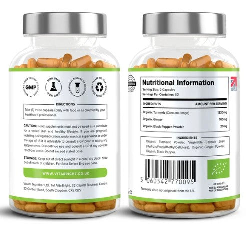 Vitabright Turmeric Curcumin Tablets
