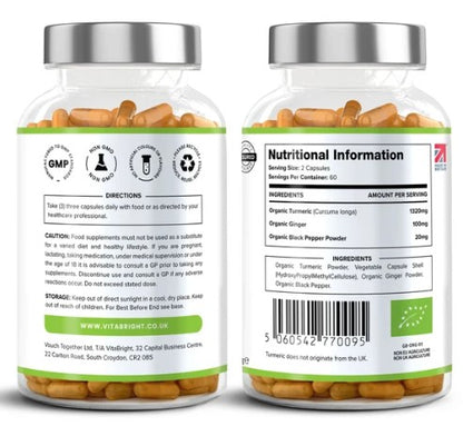 Vitabright Turmeric Curcumin Tablets